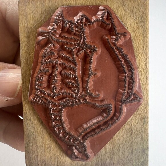 1992 Vintage Rubber Stamp: Comotion Loving Cats Holding Tails #569 Animal - Picture 7 of 7